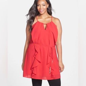 NWT City Chic waterfall ruffle sleeveless tunic—
Size XL (22)